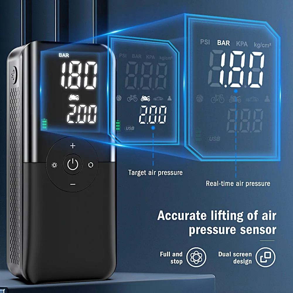 Portable Inflator Pump for Cars, Bicycles, and Balls