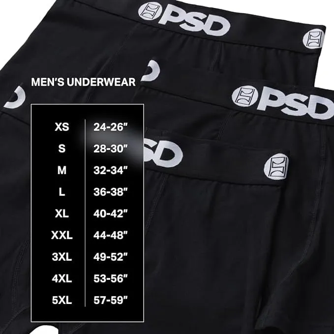 PSD Men's Multicolor 7 Inch Inseam Breathable And Supportive With Moisture-Wicking Fabric Luxury Print Boxer Briefs Small Underwear (Knit) - 224180220-MUL-S