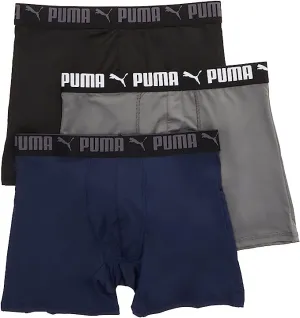 PUMA Men's 3-Pack Performance Boxer Briefs