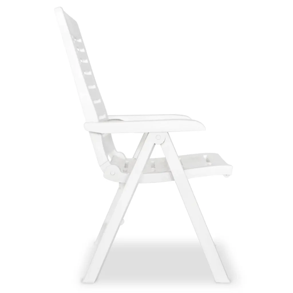Reclining Patio Chairs Outdoor Stack Dining Chair with Armrest Plastic