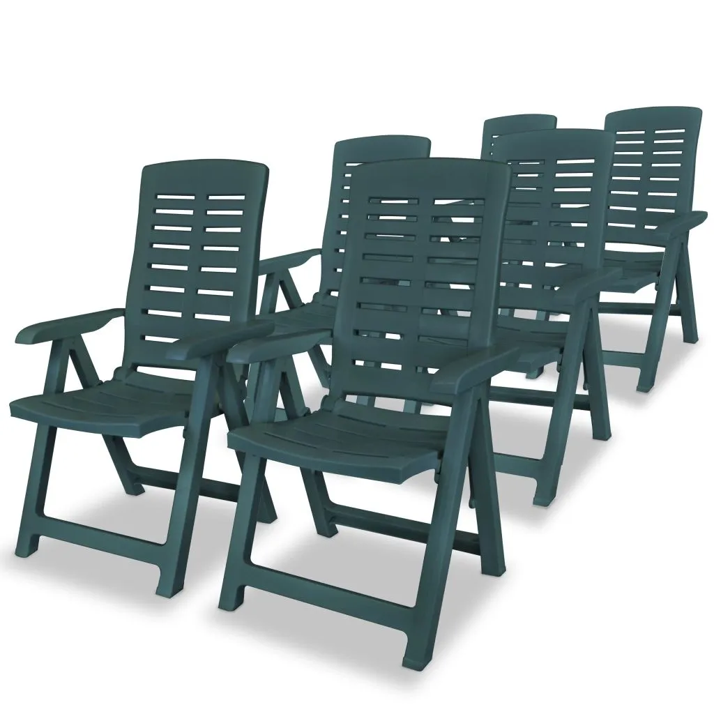 Reclining Patio Chairs Outdoor Stack Dining Chair with Armrest Plastic