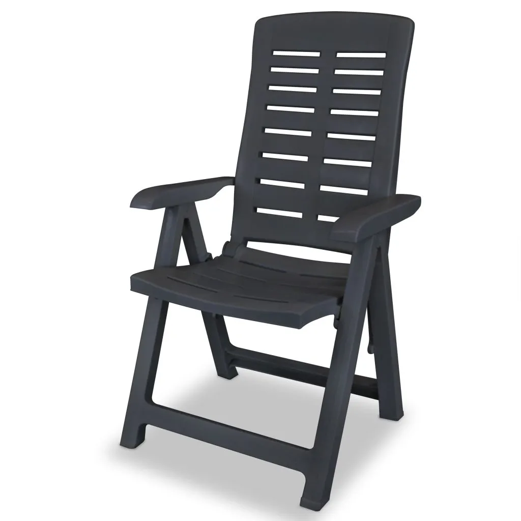 Reclining Patio Chairs Outdoor Stack Dining Chair with Armrest Plastic