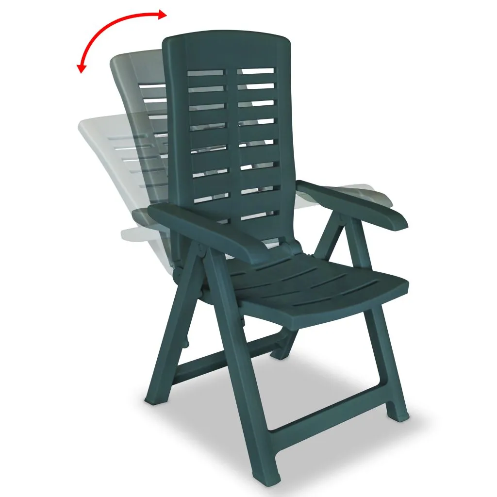 Reclining Patio Chairs Outdoor Stack Dining Chair with Armrest Plastic