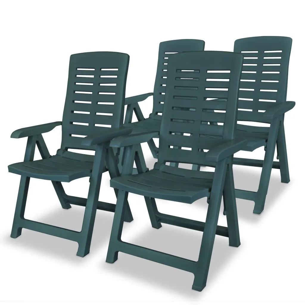 Reclining Patio Chairs Outdoor Stack Dining Chair with Armrest Plastic