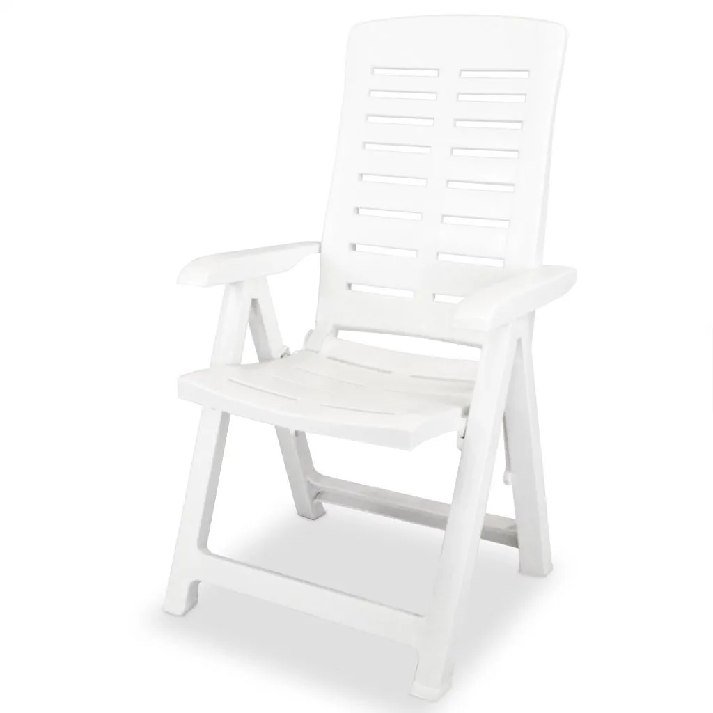 Reclining Patio Chairs Outdoor Stack Dining Chair with Armrest Plastic