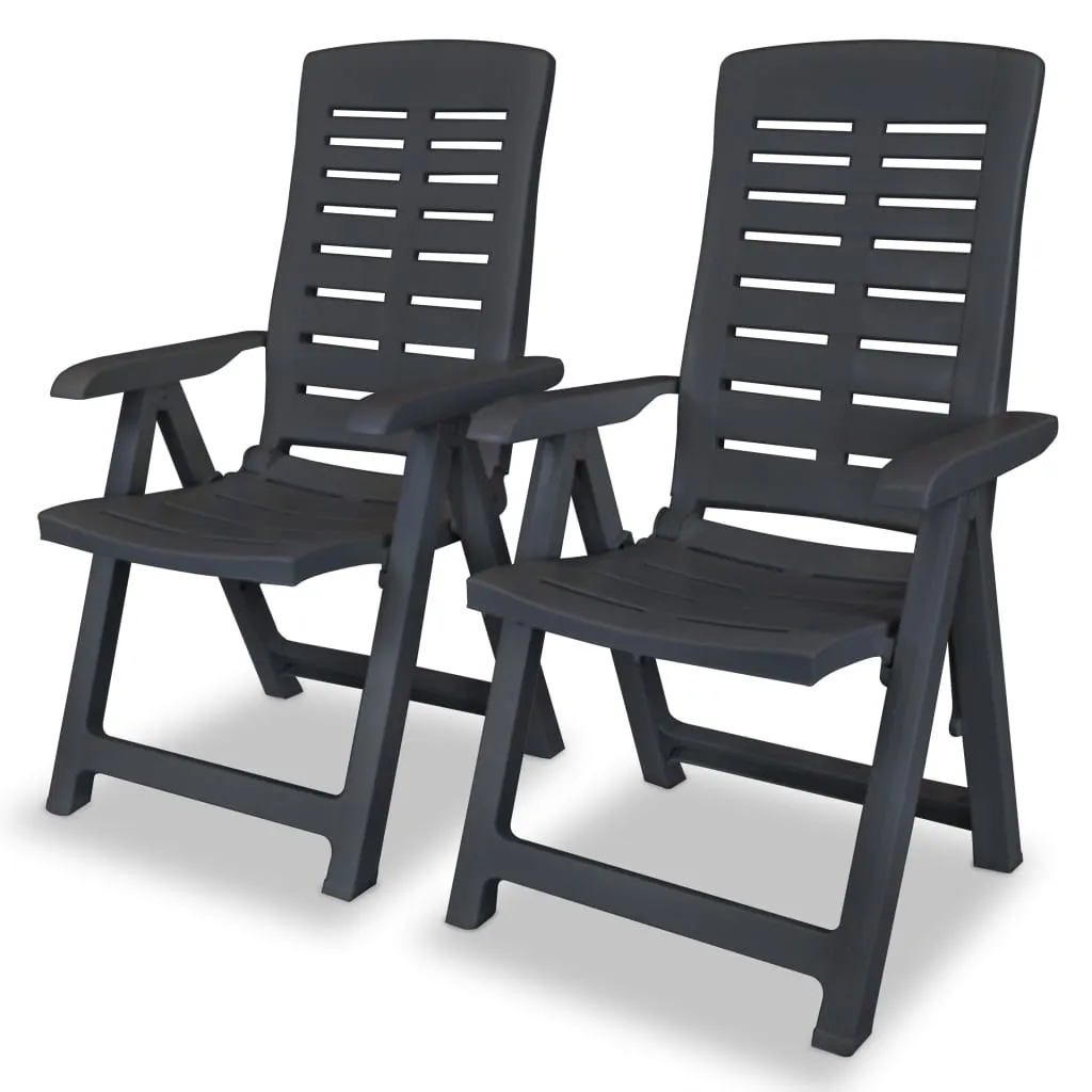 Reclining Patio Chairs Outdoor Stack Dining Chair with Armrest Plastic