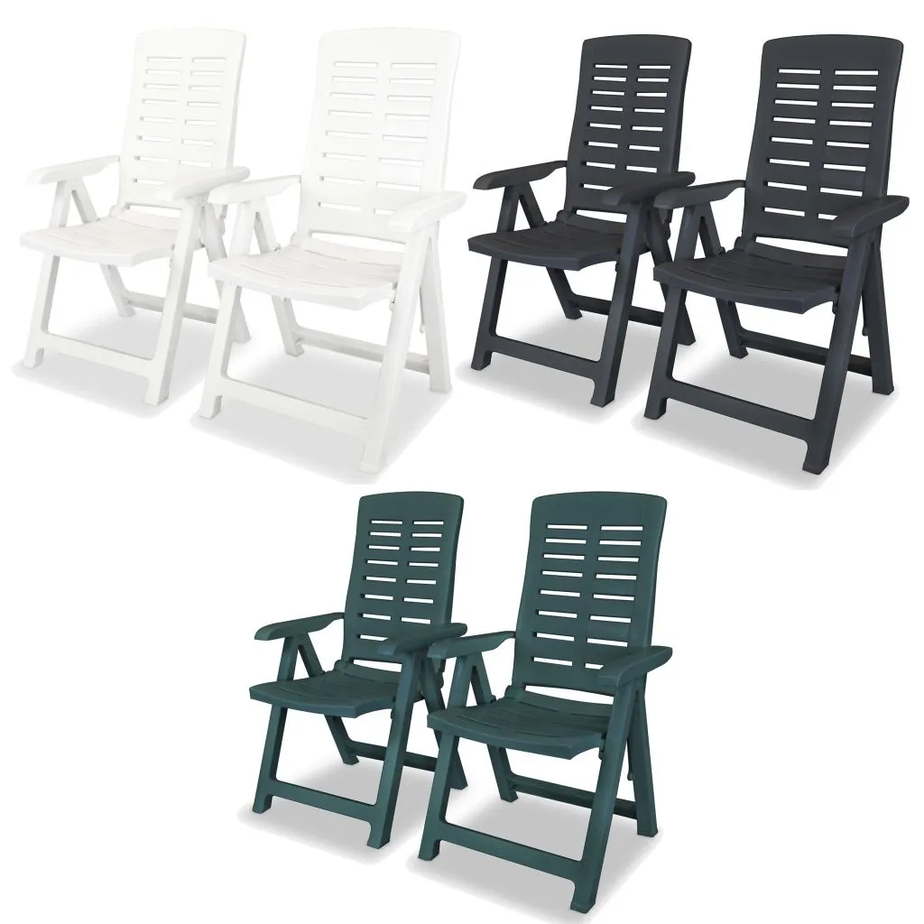 Reclining Patio Chairs Outdoor Stack Dining Chair with Armrest Plastic