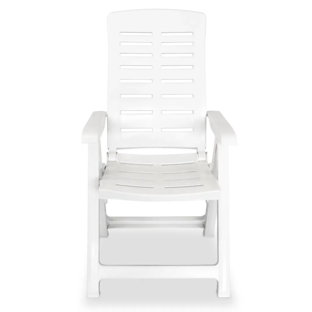 Reclining Patio Chairs Outdoor Stack Dining Chair with Armrest Plastic