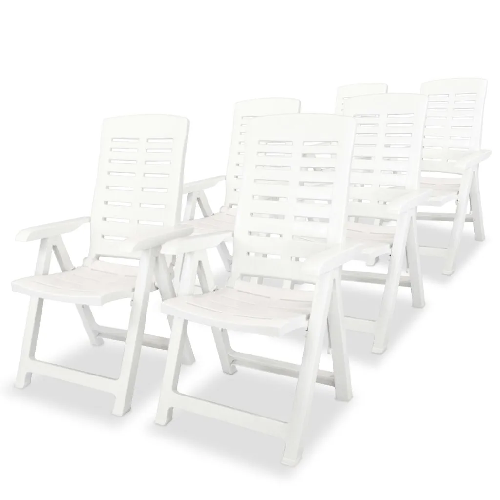 Reclining Patio Chairs Outdoor Stack Dining Chair with Armrest Plastic