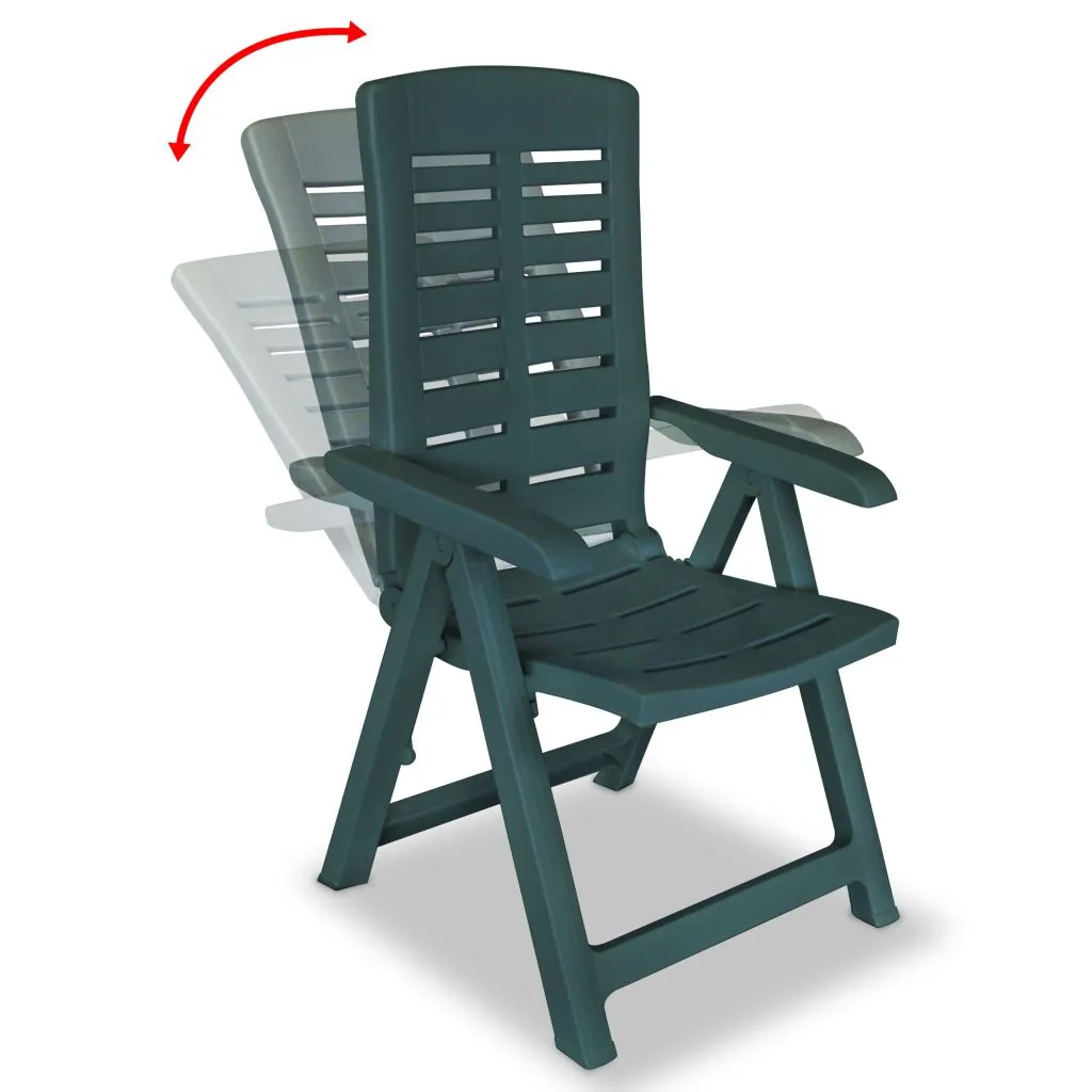 Reclining Patio Chairs Outdoor Stack Dining Chair with Armrest Plastic