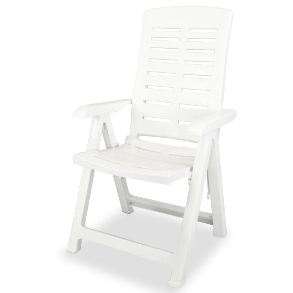Reclining Patio Chairs Outdoor Stack Dining Chair with Armrest Plastic