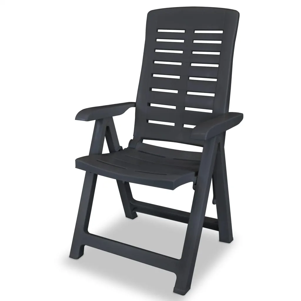 Reclining Patio Chairs Outdoor Stack Dining Chair with Armrest Plastic