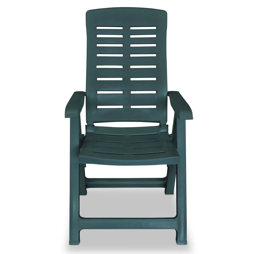 Reclining Patio Chairs Outdoor Stack Dining Chair with Armrest Plastic
