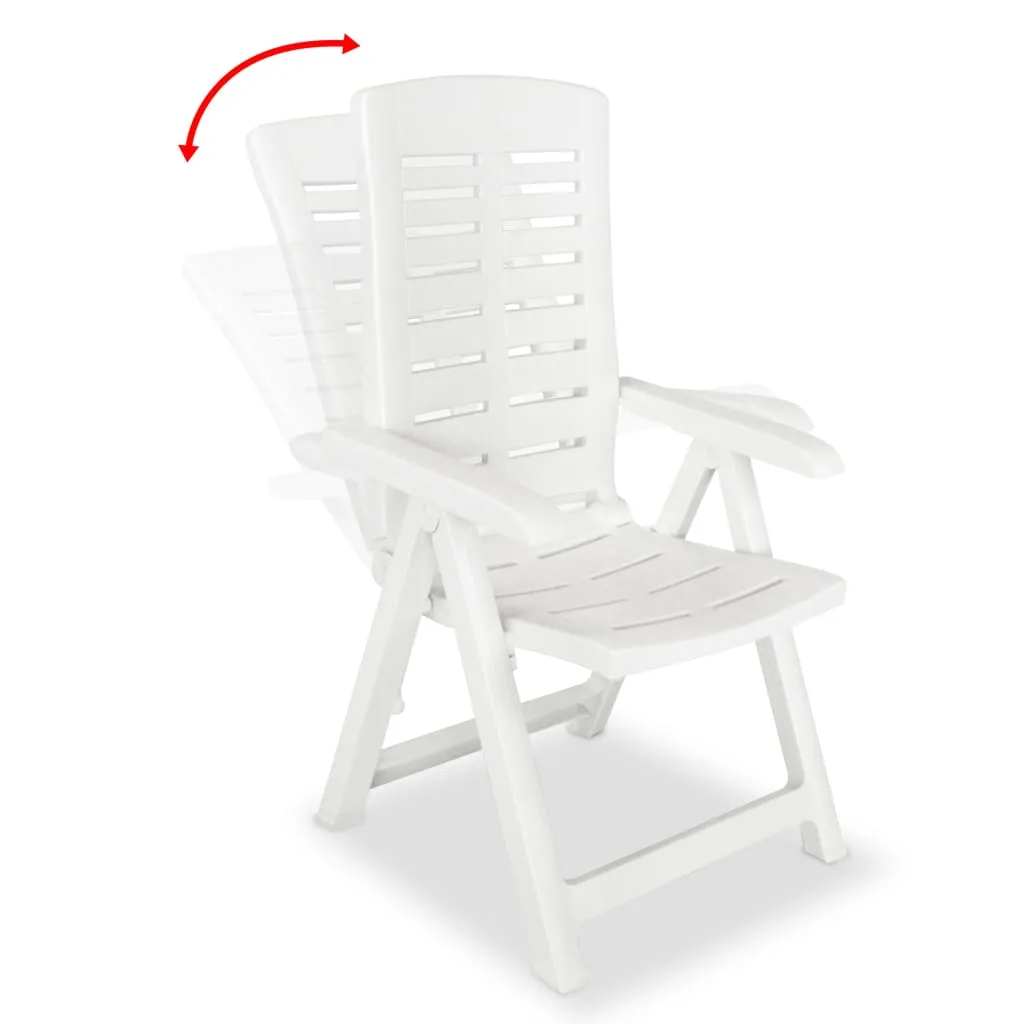 Reclining Patio Chairs Outdoor Stack Dining Chair with Armrest Plastic