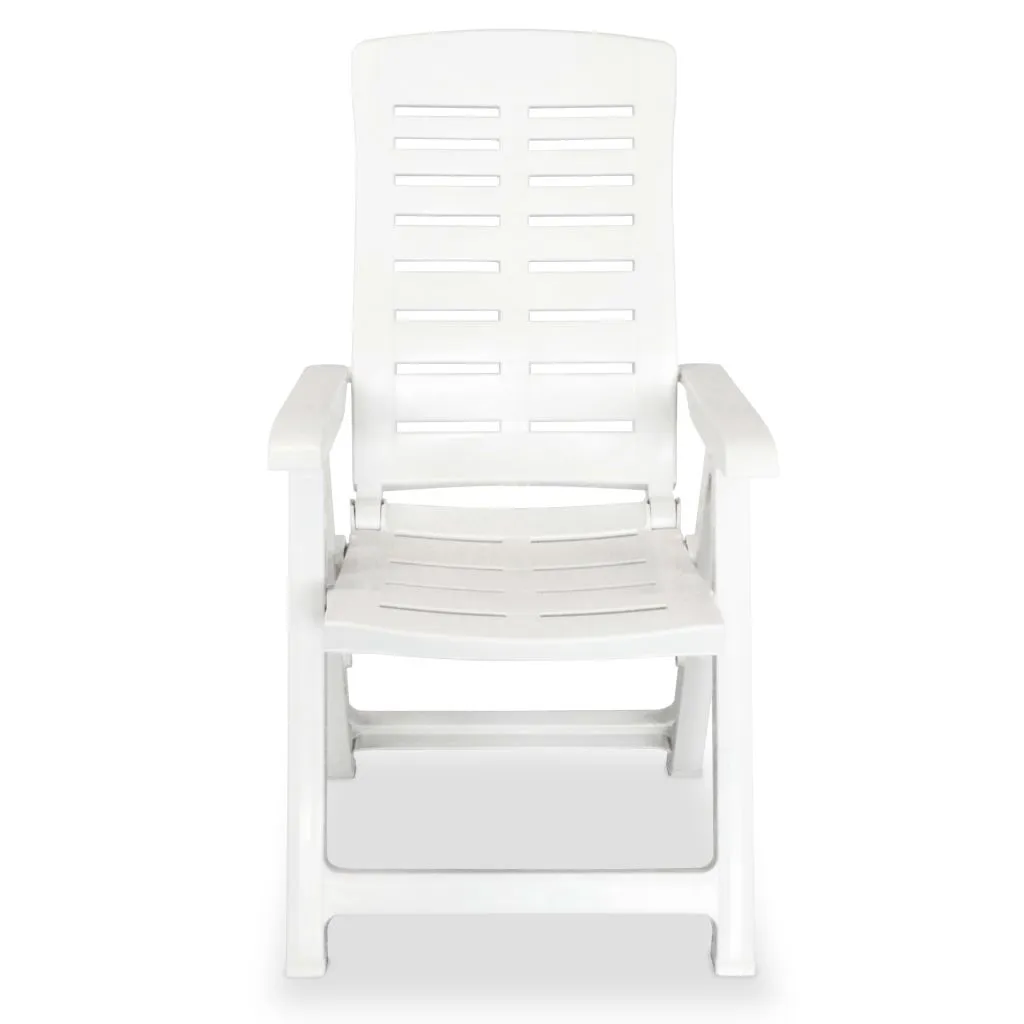 Reclining Patio Chairs Outdoor Stack Dining Chair with Armrest Plastic