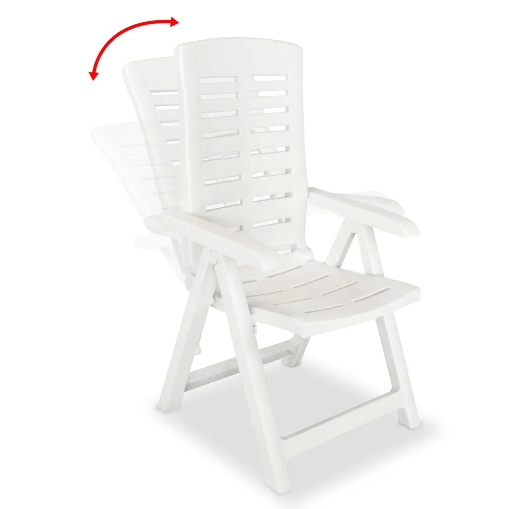 Reclining Patio Chairs Outdoor Stack Dining Chair with Armrest Plastic