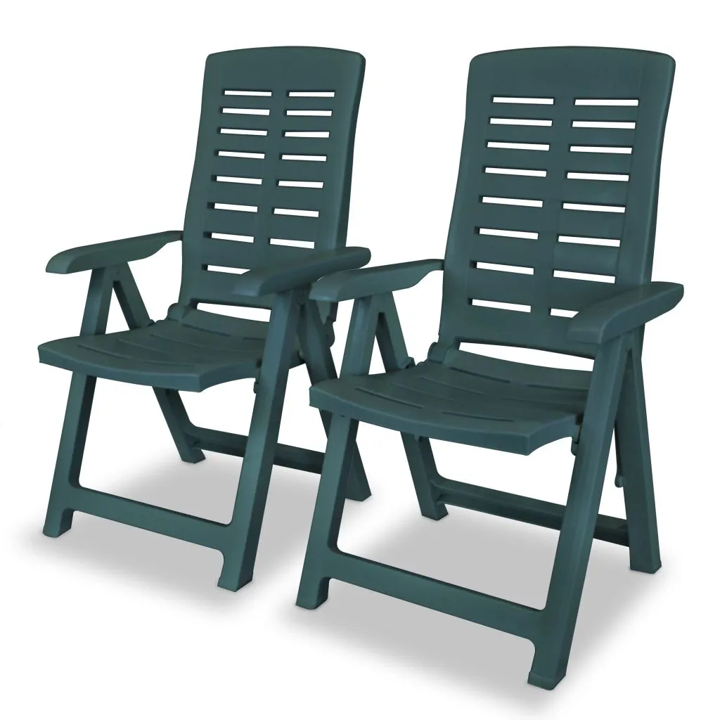 Reclining Patio Chairs Outdoor Stack Dining Chair with Armrest Plastic