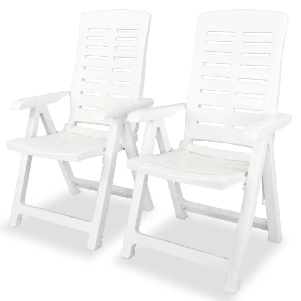 Reclining Patio Chairs Outdoor Stack Dining Chair with Armrest Plastic