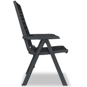 Reclining Patio Chairs Outdoor Stack Dining Chair with Armrest Plastic