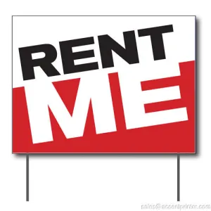 Rent Me Curbside Sign, 24"w x 18"h, Full Color Double Sided