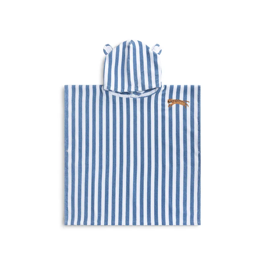 Roamer | Blue Cotton Beach Poncho 65 x 65 cm