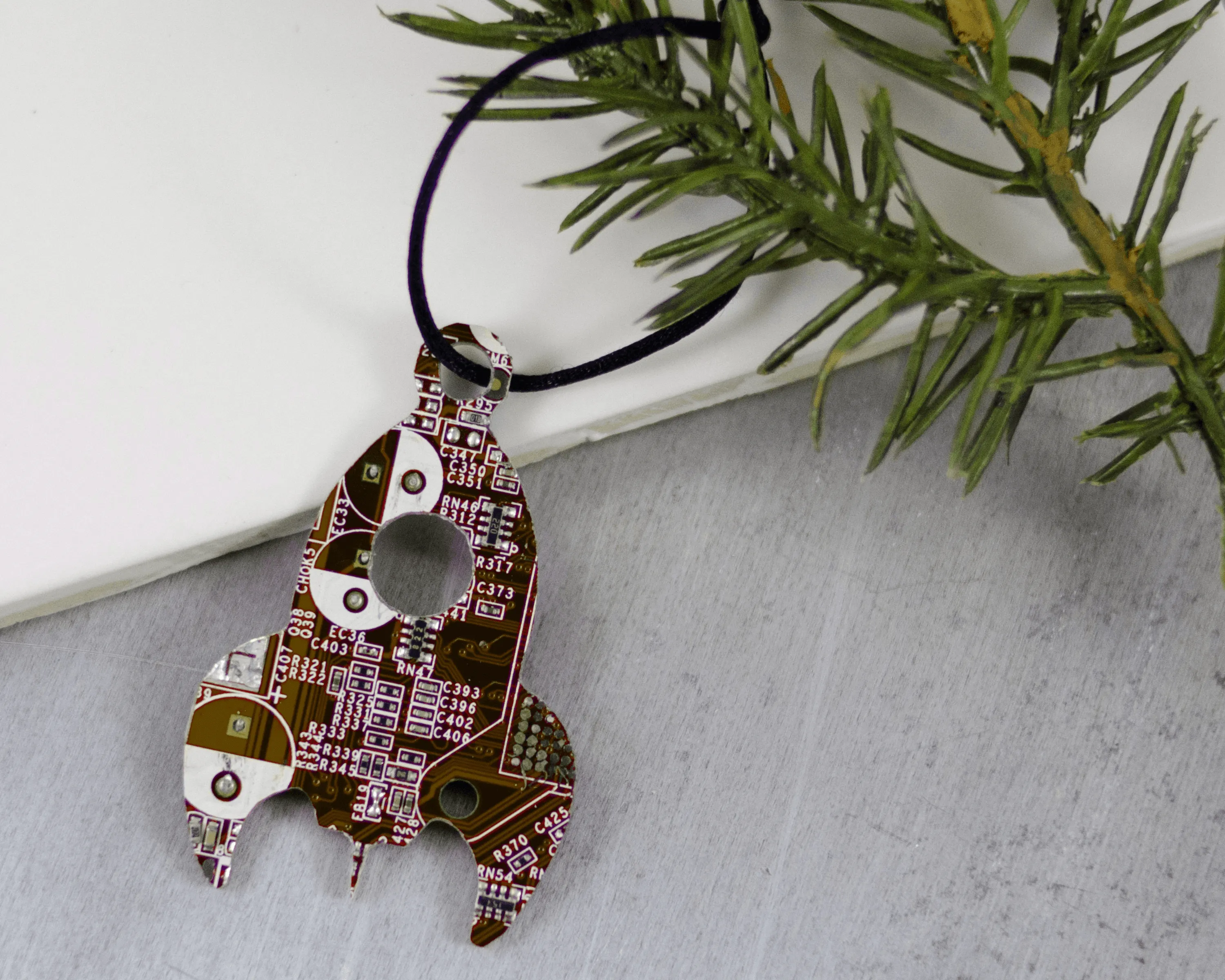 Rocket Circuit Board Ornament