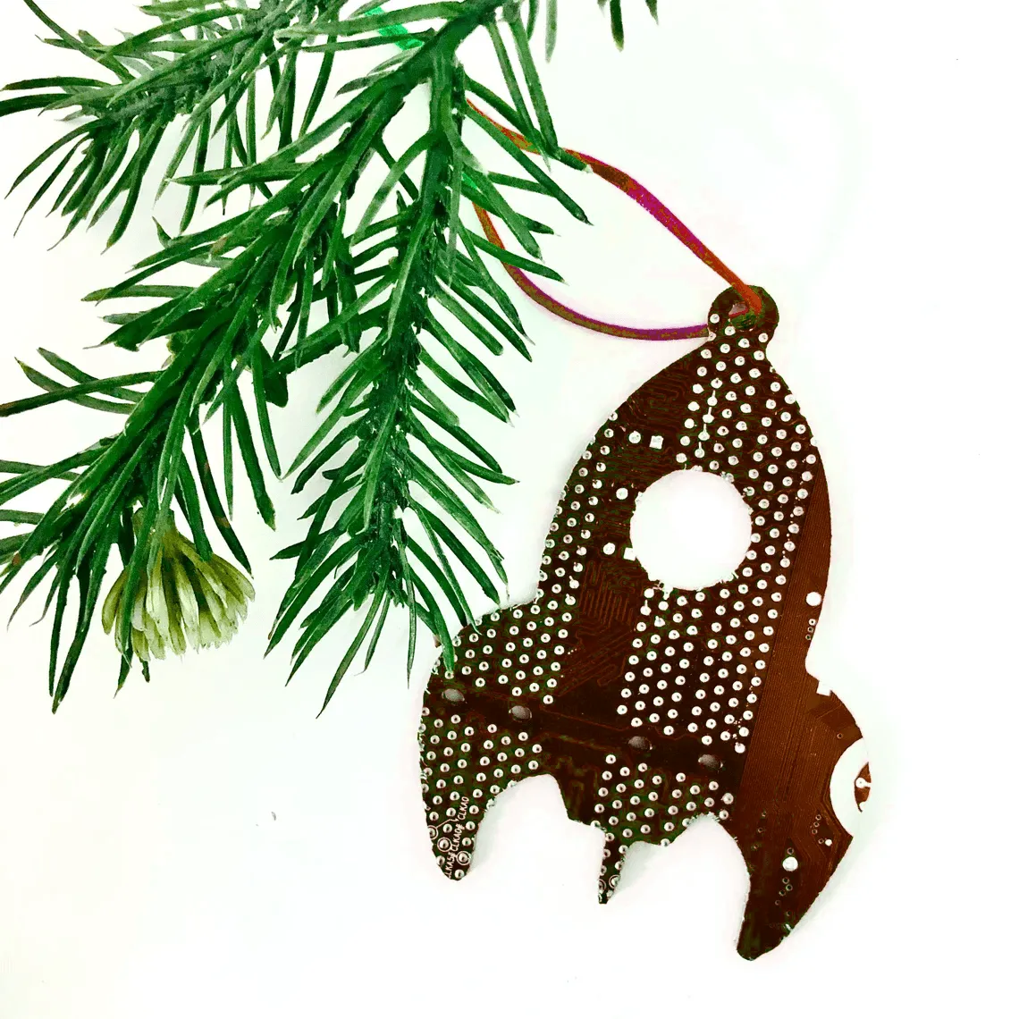 Rocket Circuit Board Ornament