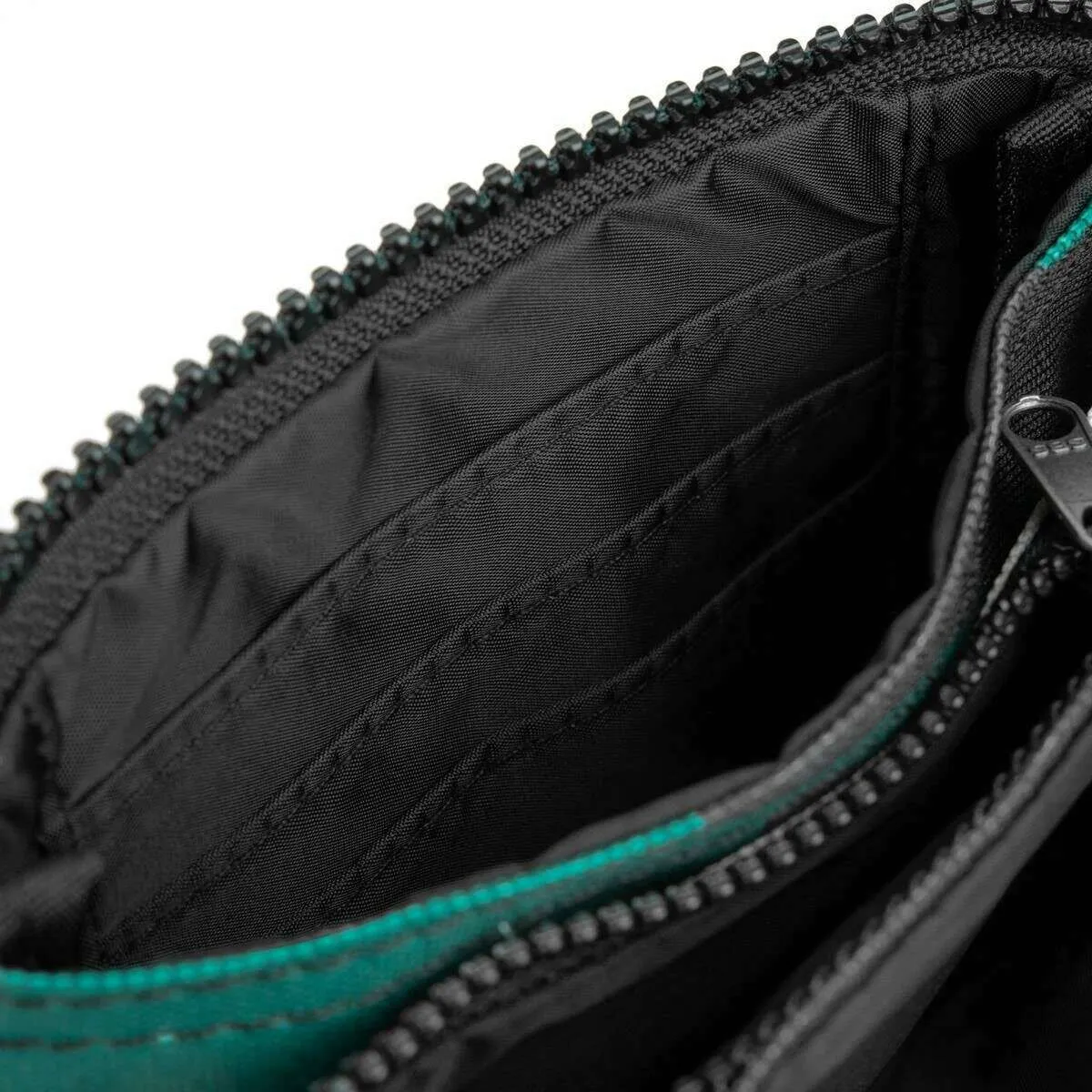 Roka Carnaby Small Urban Rose Camo Recycled Canvas Wallet - Green/White/Black