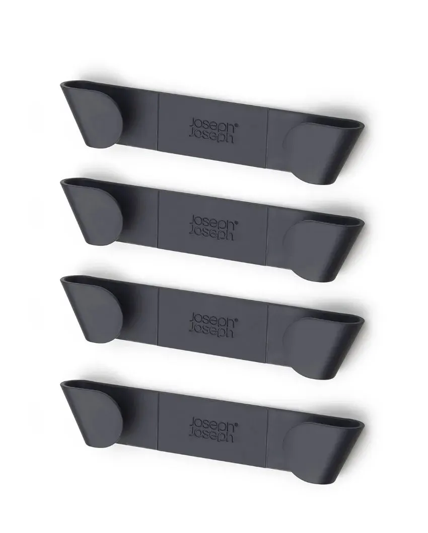 Self Adhesive Wall Mount Polypropylene Pot & Pan Lid Holders | Set Of 4