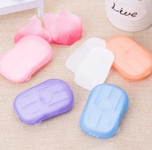 Set Of 20 Travel Scented Paper Soap,Travel Disposable Soap Sheet, Soap Paper Sheet