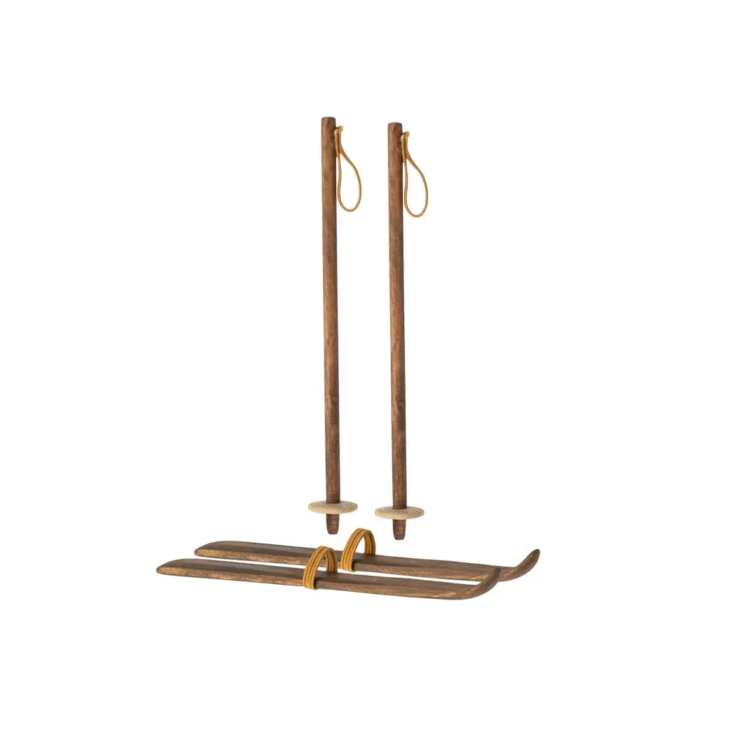 Ski and ski poles, Mum & Dad mouse