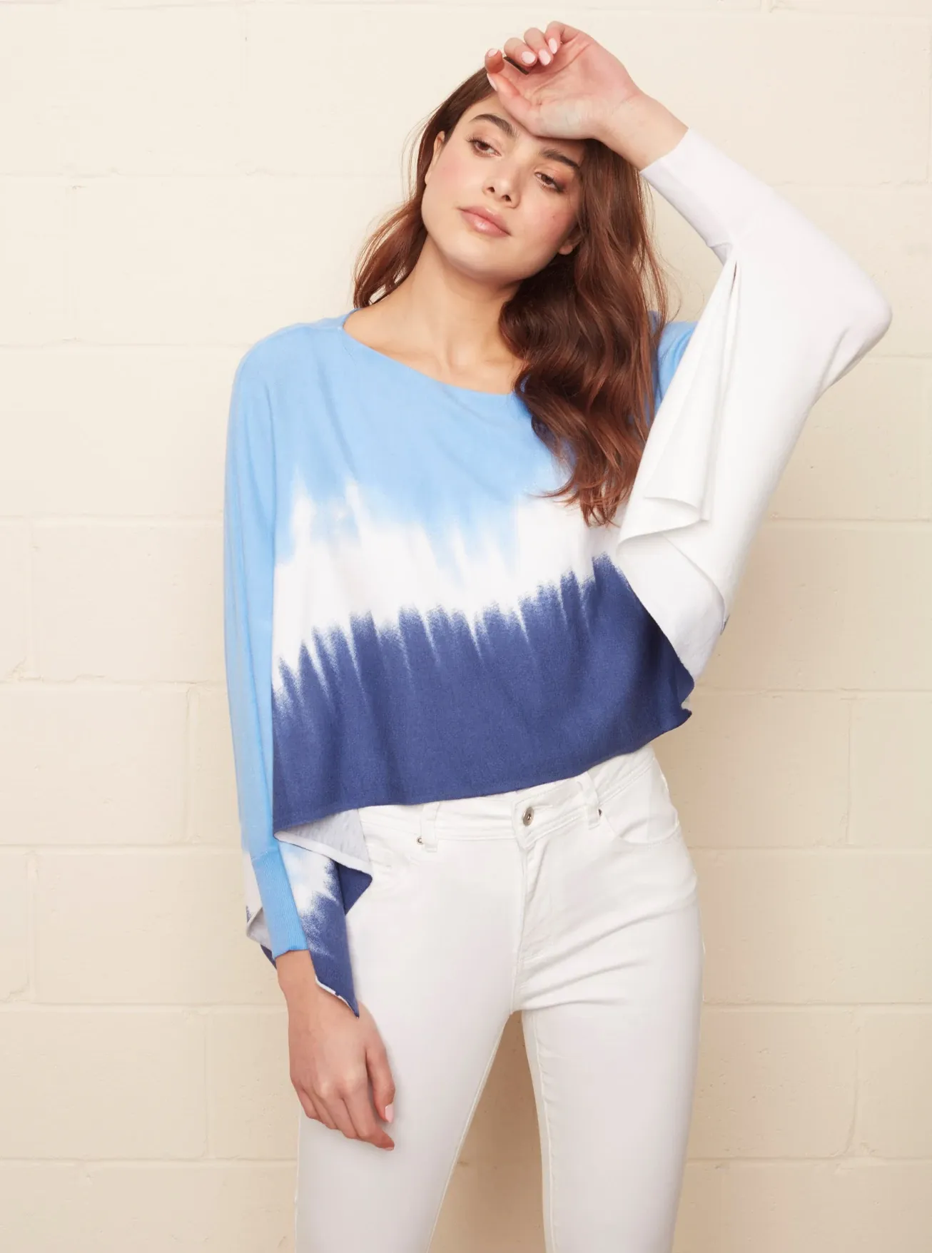 Square Printed Sweater [Denim-C2405]