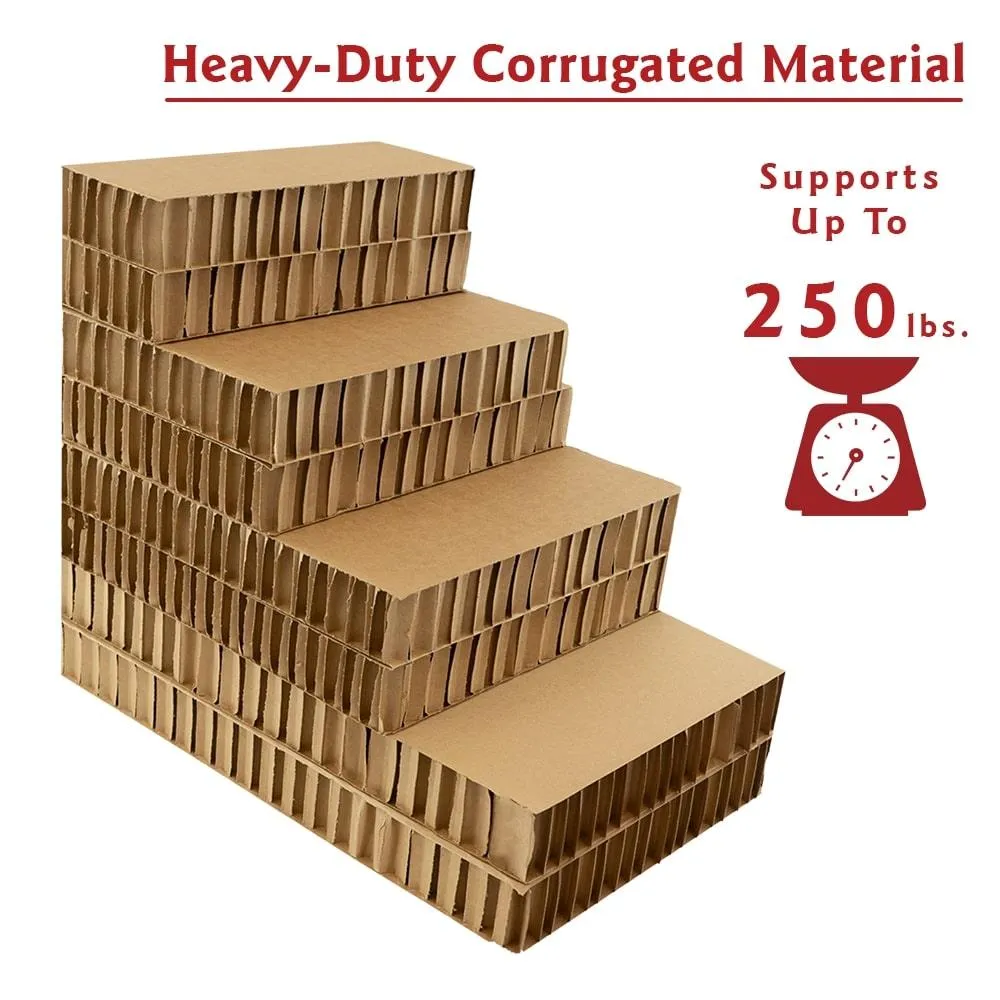 Suede 4 Step Pet Stairs (Heavy-Duty)