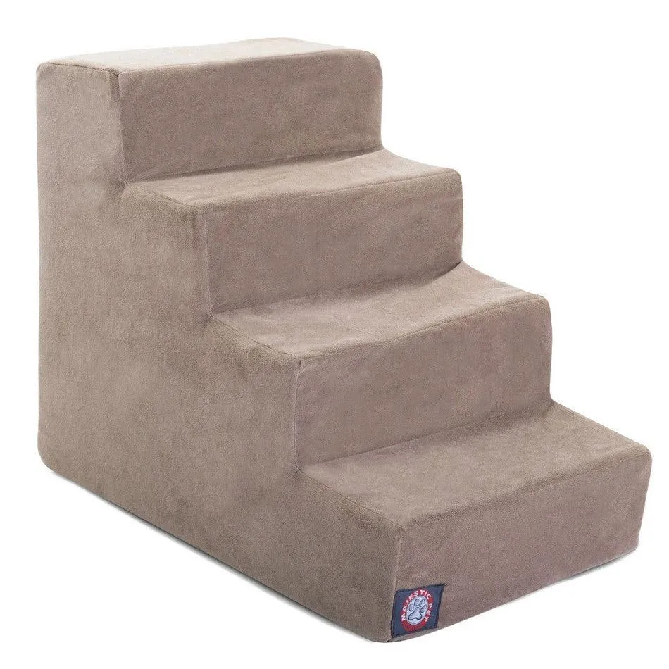Suede 4 Step Pet Stairs (Heavy-Duty)