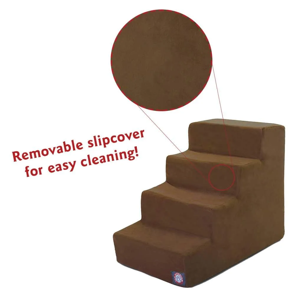 Suede 4 Step Pet Stairs (Heavy-Duty)