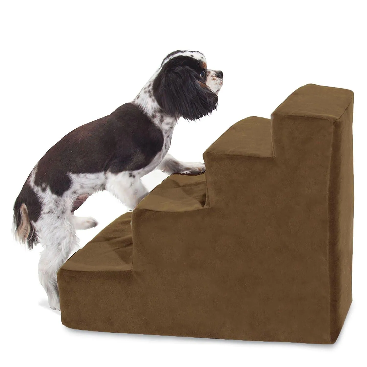 Suede 4 Step Pet Stairs (Heavy-Duty)
