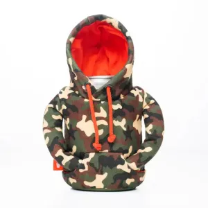 The Hoodie Insulated Can Cooler | Woodsy Camo   Puffin Red | Puffin Drinkwear