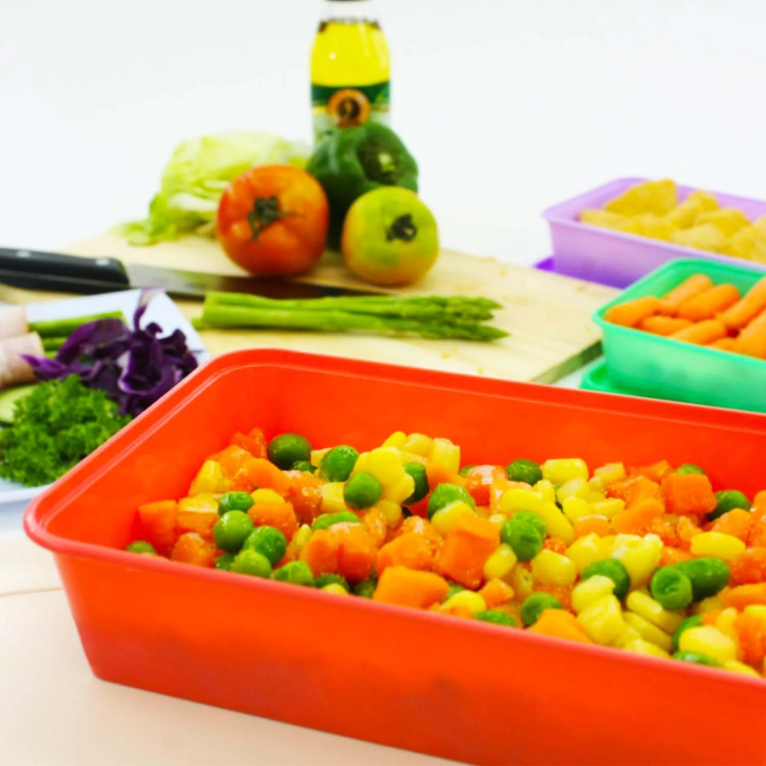 Uratex Rectangular Freezer & Microwave Ready Blue (50 pcs)