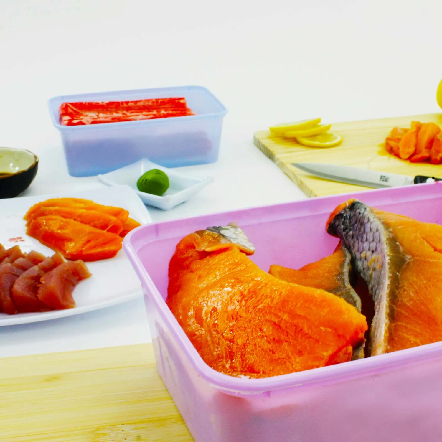 Uratex Rectangular Freezer & Microwave Ready Blue (50 pcs)