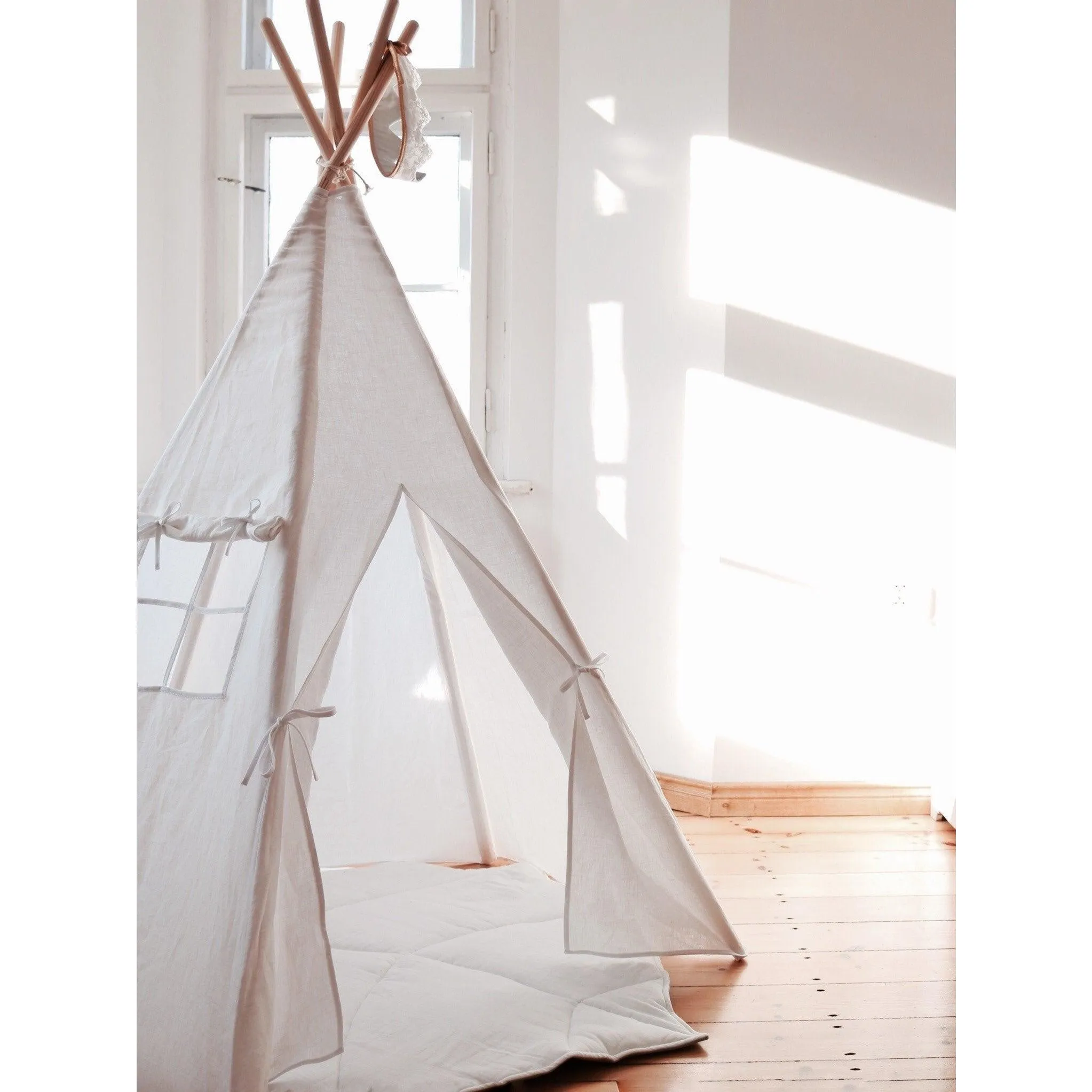 White Linen Teepee Tent