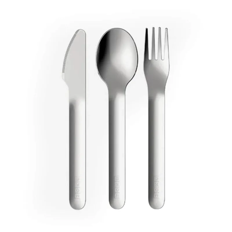 Zoku Unicorn Kids Pocket Stainless Steel Cutlery with Teal Travel Case | Set of 4 | 2 x 1 x 7 inches