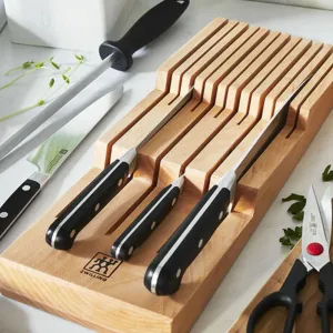 Zwilling 1002310 Drawer Knife Organizer with 12 Slots, Beechwood